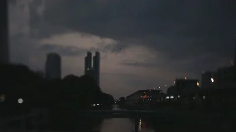 Tilt shift Sunset 스톡 동영상 222504870