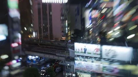 Tilt Shift Time Lapse of City Street in Tokyo, Japan Stock Footage 85299364
