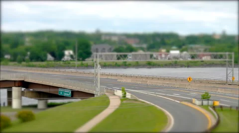 Tilt Shift Time Lapse Effect City Traffic. Stock Footage 64910220