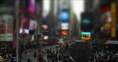 Tilt Shift Time Lapse NY Times Square afternoon in 4K Video stock 11282852