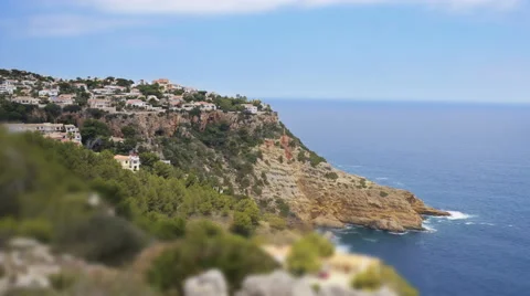 Tilt-shift time-lapse of picturesque seafront Vídeos de archivo 61509023