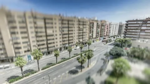 Tilt-Shift Time Lapse of a Valencia´s street 動画素材 10902104