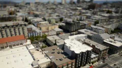 Tilt Shift Time Lapse View of San Francisco Stock Footage 24854313