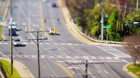 Tilt shift timelapse of city intersection Stock-Footage 73402475
