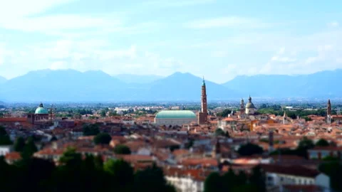 Tilt-shift timelapse of Vicenza Stock Footage 313356940
