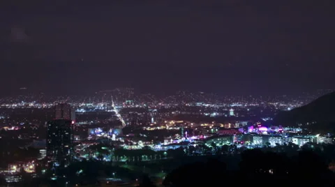 Tilt-shift Wide angle time lapse shot of Universal Studios Stock Footage 48118469