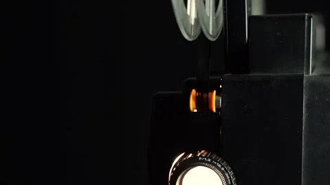 Tilt shooting of super 8 camera film projector Stock Footage 146324558