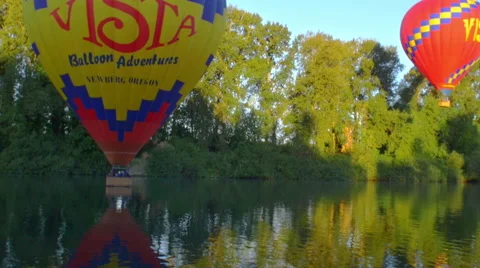 Tilt up shot of floating balloons Stock Footage 56451873