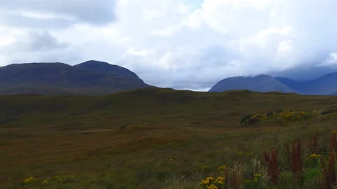 A tilt shot of Scottish highlands. Stock Footage 112682176