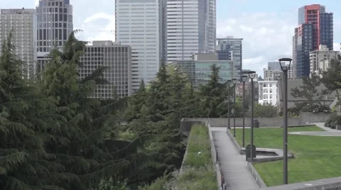 Tilt shot of the Skyline. Stockbeeldmateriaal 49680035