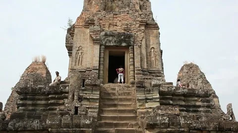 Tilt up stairs of Pre Rup Stock Footage 12437164
