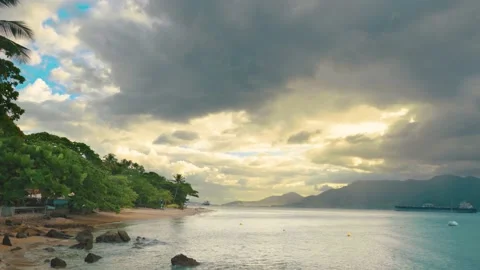 Tilt Surreal sunset Stock Footage 149786070