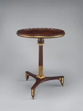 Tilt-top table ca. 1785-90 Workshop of David Roentgen The circular top of t.. Stock Photos