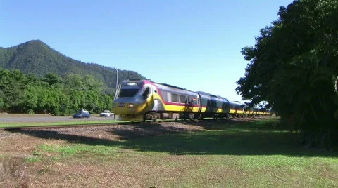 Tilt train  australia  Stock Footage 136521