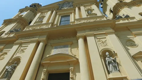 Tilt view of Odeonsplatz in Munich, Germany Stock Footage 135275608