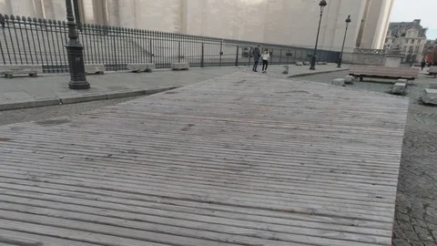 Tilt view of the Pantheon in Paris Stock Footage 126642002