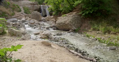 Tilt Up on Waterfall Stock Footage 43401696