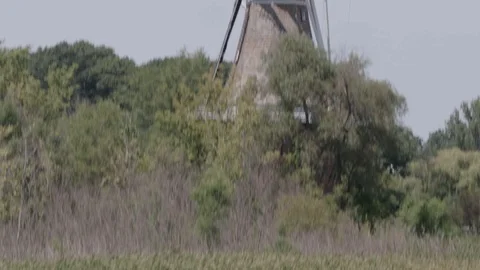 Tilt Up Windmill Medium Shot Stock Footage 85571845