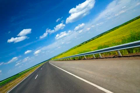 Tilted angle shot of a smooth highway Stock Photos