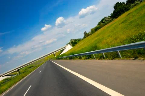 Tilted angle shot of a smooth highway Stock Photos