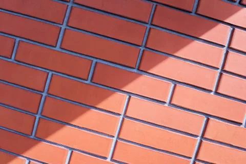 Tilted brickwork with a shadow Stock Photos
