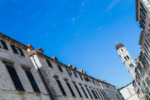 Tilted crop of the Stradun Stock Photos