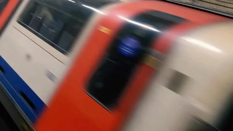 Tilted never-ending Tube train loop. Stock Footage 278512141