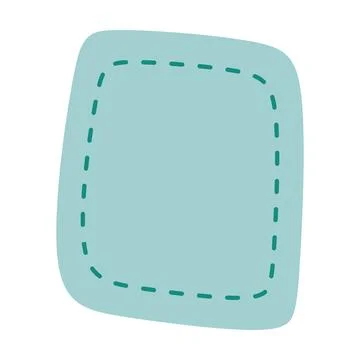 Tilted rounded square label vector illustration featuring pastel color and .. Stock Illustration