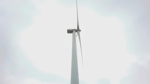 Tilted shot Wind Turbine Stock Footage 104310119