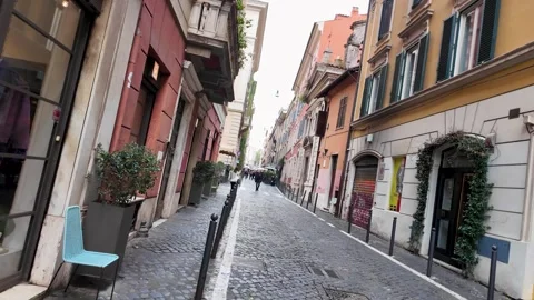 Tilted Street View in Rome Stock Footage 278935621