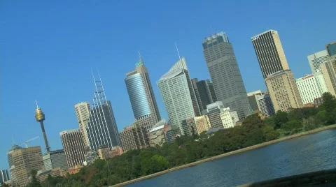 Tilted Sydney Skyline 스톡 동영상 703608