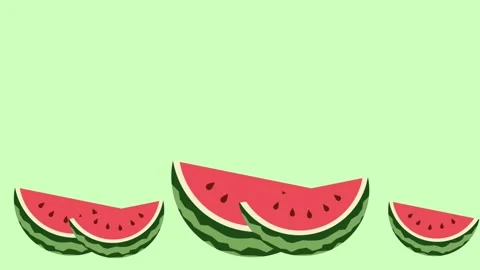 Tilted Watermelon Edges Stock Footage 335630473