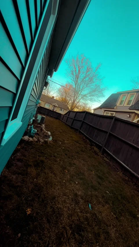 Tilted yard Stock Footage 279521692