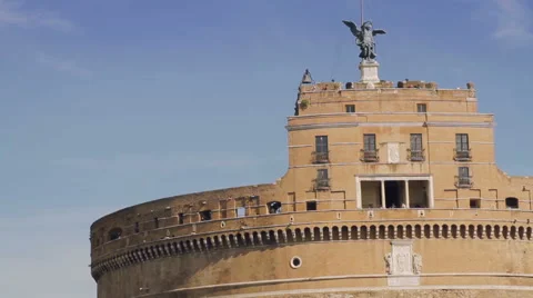Tilting on Castel Sant'Angelo in Rome Stock Footage 45963928