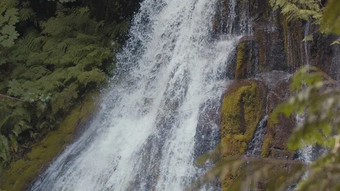 Tilting Down Waterfall 120fps Stock Footage 113247996
