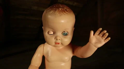 Tilting Fast Move at Doll Stock Footage 57750364