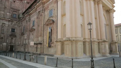 Tilting low angle shot of San Gaudenzio church in Novara, Piedmont, Italy Stock-Footage 100597230