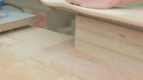 Tilting shot of man making the longboard Video stock 58307049