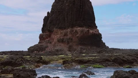 Tilting up to Standing Rock Stock Footage 295079971