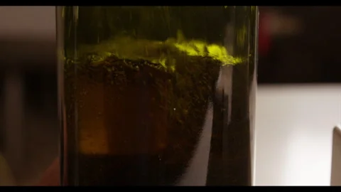 Tilting Up Wine Bottling Process in a Small Factory Stock-Footage 262161469