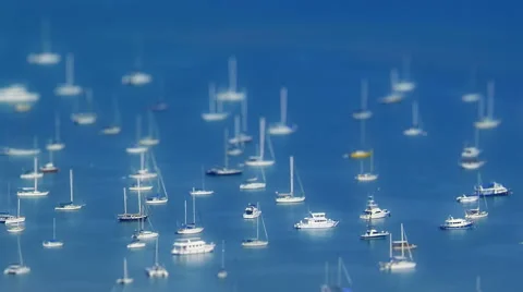 Tiltshift boats Stock Footage 54692160