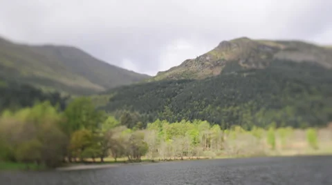 Tiltshift Scottish Mountains 스톡 동영상 36073566