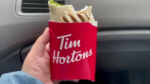 Tim Hortons Chicken Wrap Stock-Footage 230112595