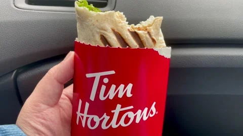 Tim Hortons Chicken Wrap Stock-Footage 230112605