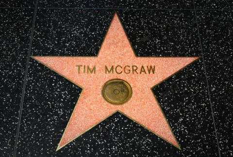 Tim McGraw Star on the Hollywood Walk of Fame Fotos de archivo