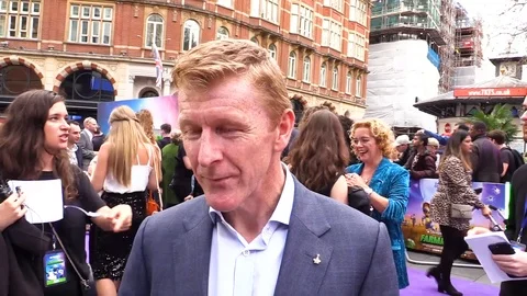 Tim Peake being interviewed at 'Shaun The Sheep Movie: Farmageddon' UK Premiere Stock Footage 117640652