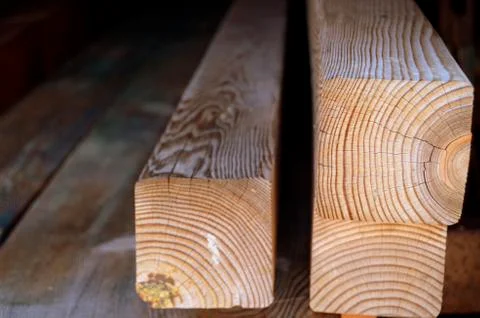 Timber beams Fotos Stock