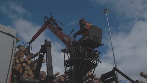 Timber exchange mechanical arm 5 Stock Footage 99194323