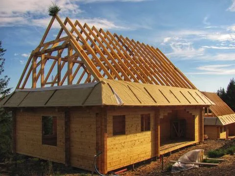 Timber Frame Construction Stock Photos