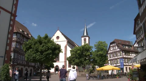 Timber framed house - HD Stock Footage 24626873